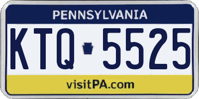 PA license plate KTQ5525