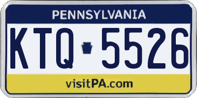 PA license plate KTQ5526