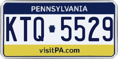 PA license plate KTQ5529