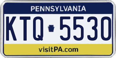 PA license plate KTQ5530