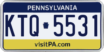 PA license plate KTQ5531