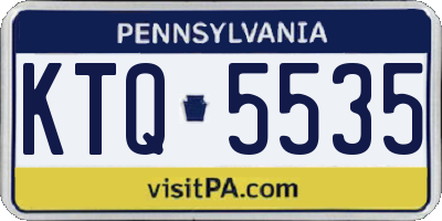 PA license plate KTQ5535