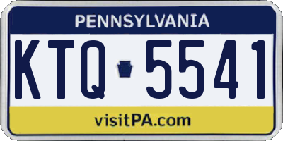 PA license plate KTQ5541