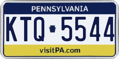 PA license plate KTQ5544