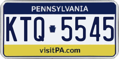 PA license plate KTQ5545