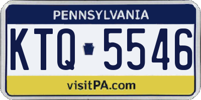 PA license plate KTQ5546