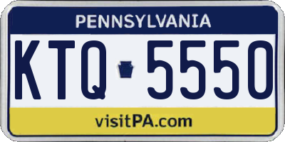 PA license plate KTQ5550