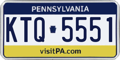 PA license plate KTQ5551