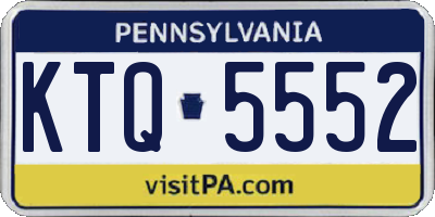 PA license plate KTQ5552