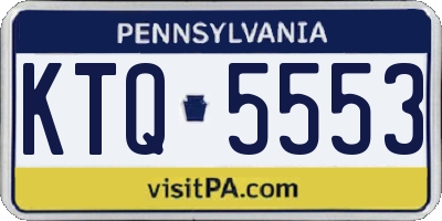 PA license plate KTQ5553