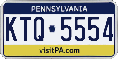 PA license plate KTQ5554
