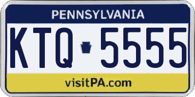 PA license plate KTQ5555