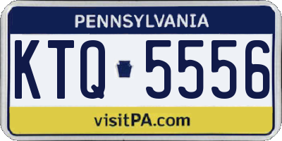 PA license plate KTQ5556