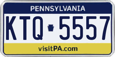 PA license plate KTQ5557
