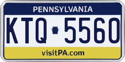 PA license plate KTQ5560