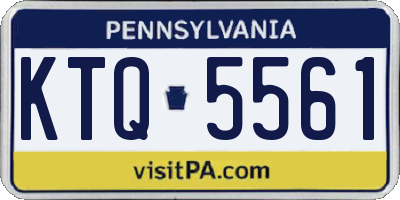 PA license plate KTQ5561