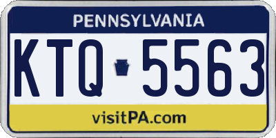 PA license plate KTQ5563
