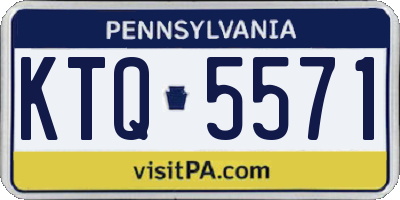 PA license plate KTQ5571