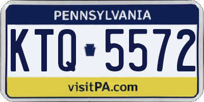PA license plate KTQ5572