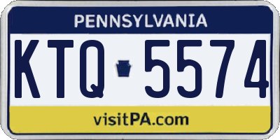 PA license plate KTQ5574