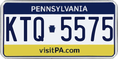 PA license plate KTQ5575