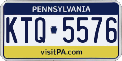 PA license plate KTQ5576