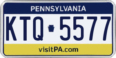 PA license plate KTQ5577