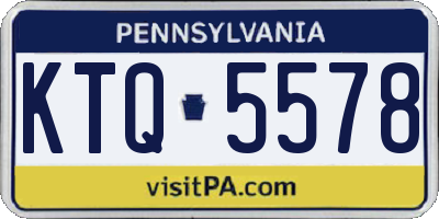 PA license plate KTQ5578