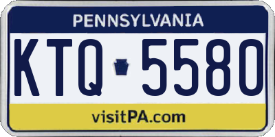 PA license plate KTQ5580