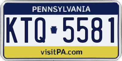 PA license plate KTQ5581