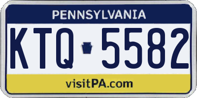 PA license plate KTQ5582