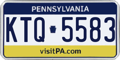 PA license plate KTQ5583