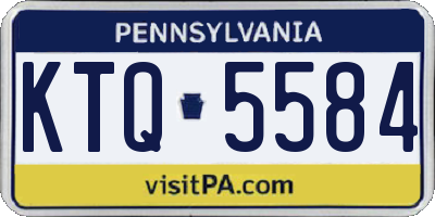 PA license plate KTQ5584