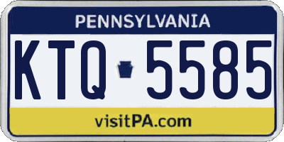 PA license plate KTQ5585