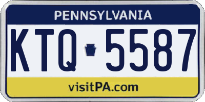 PA license plate KTQ5587