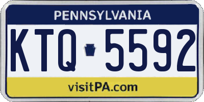 PA license plate KTQ5592