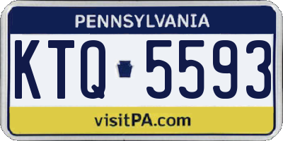 PA license plate KTQ5593