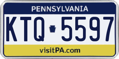 PA license plate KTQ5597