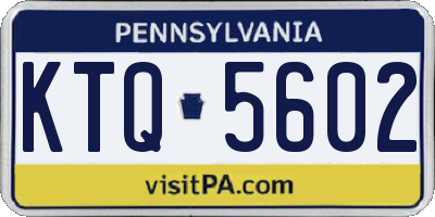 PA license plate KTQ5602