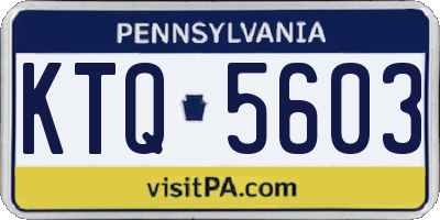 PA license plate KTQ5603