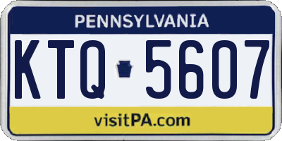 PA license plate KTQ5607