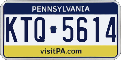 PA license plate KTQ5614