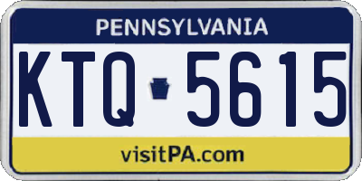 PA license plate KTQ5615
