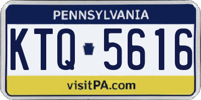 PA license plate KTQ5616