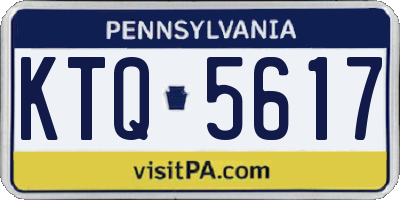 PA license plate KTQ5617