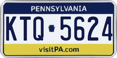 PA license plate KTQ5624
