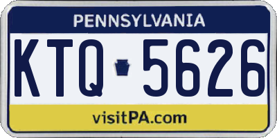 PA license plate KTQ5626