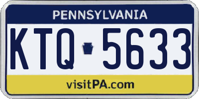 PA license plate KTQ5633
