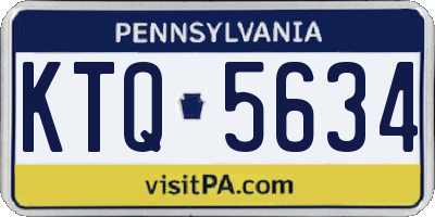 PA license plate KTQ5634