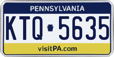 PA license plate KTQ5635